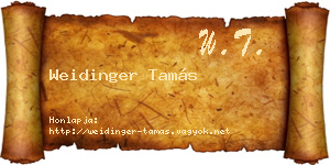 Weidinger Tamás névjegykártya